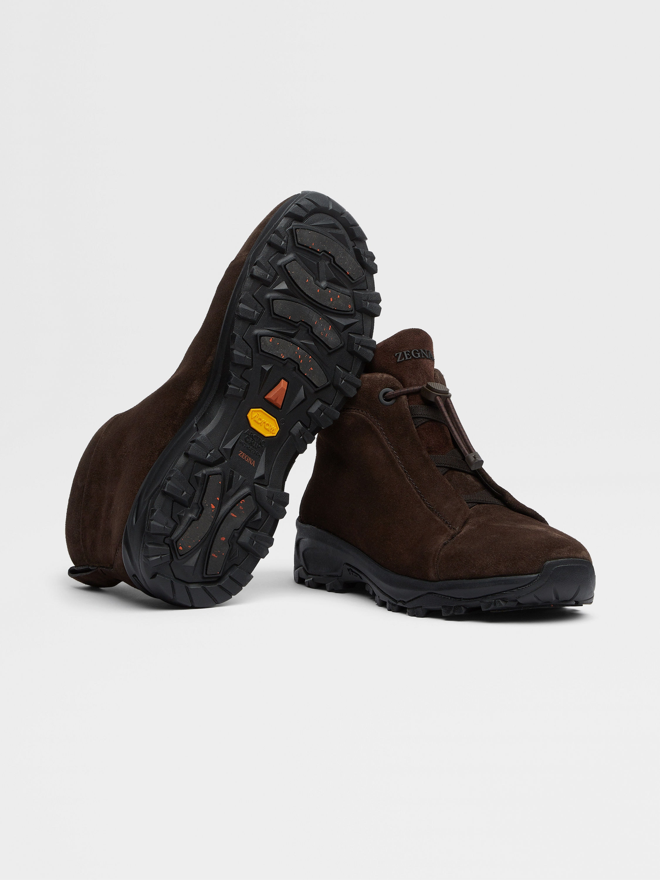 DARK BROWN SUEDE TRIPLE STITCH™ VETTA SNEAKERS - 6
