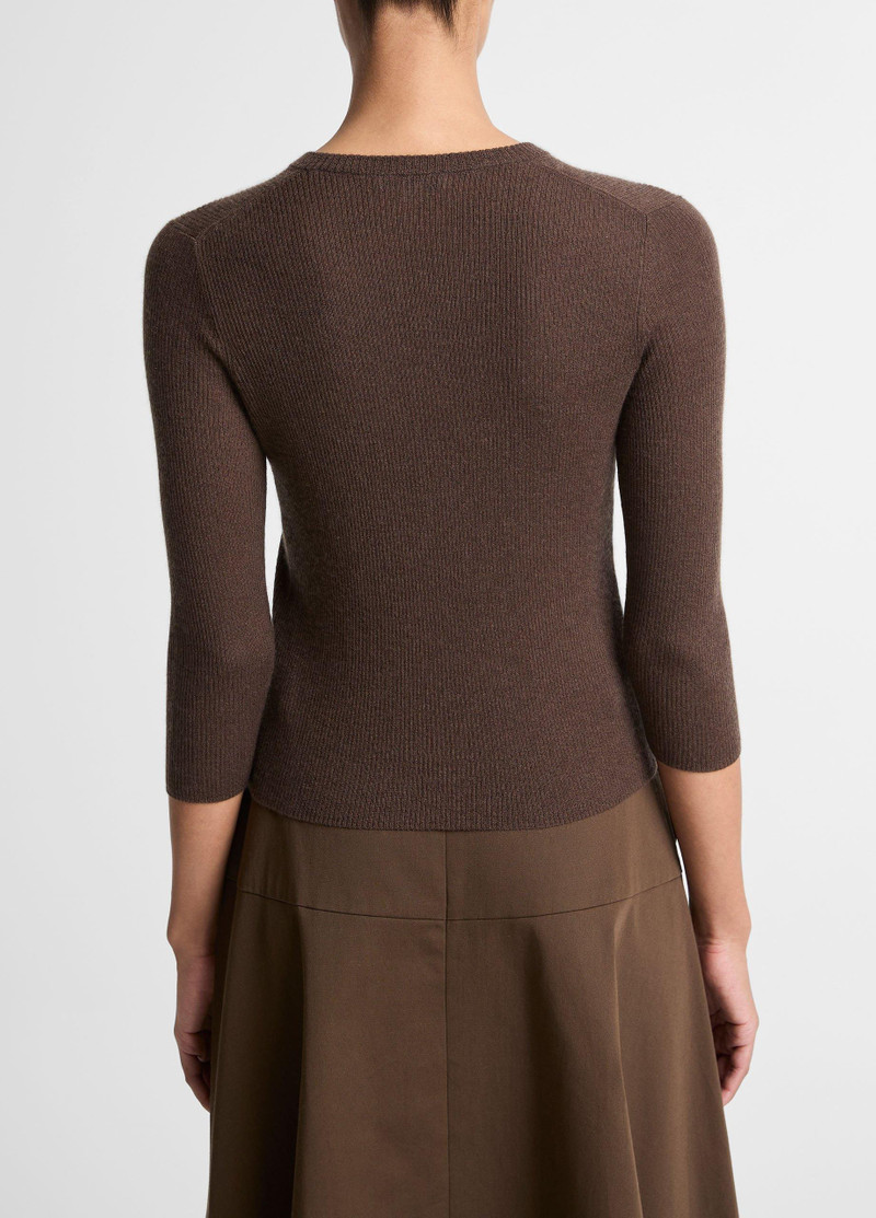 Vince Cashmere-Silk High V-Neck Sweater outlook