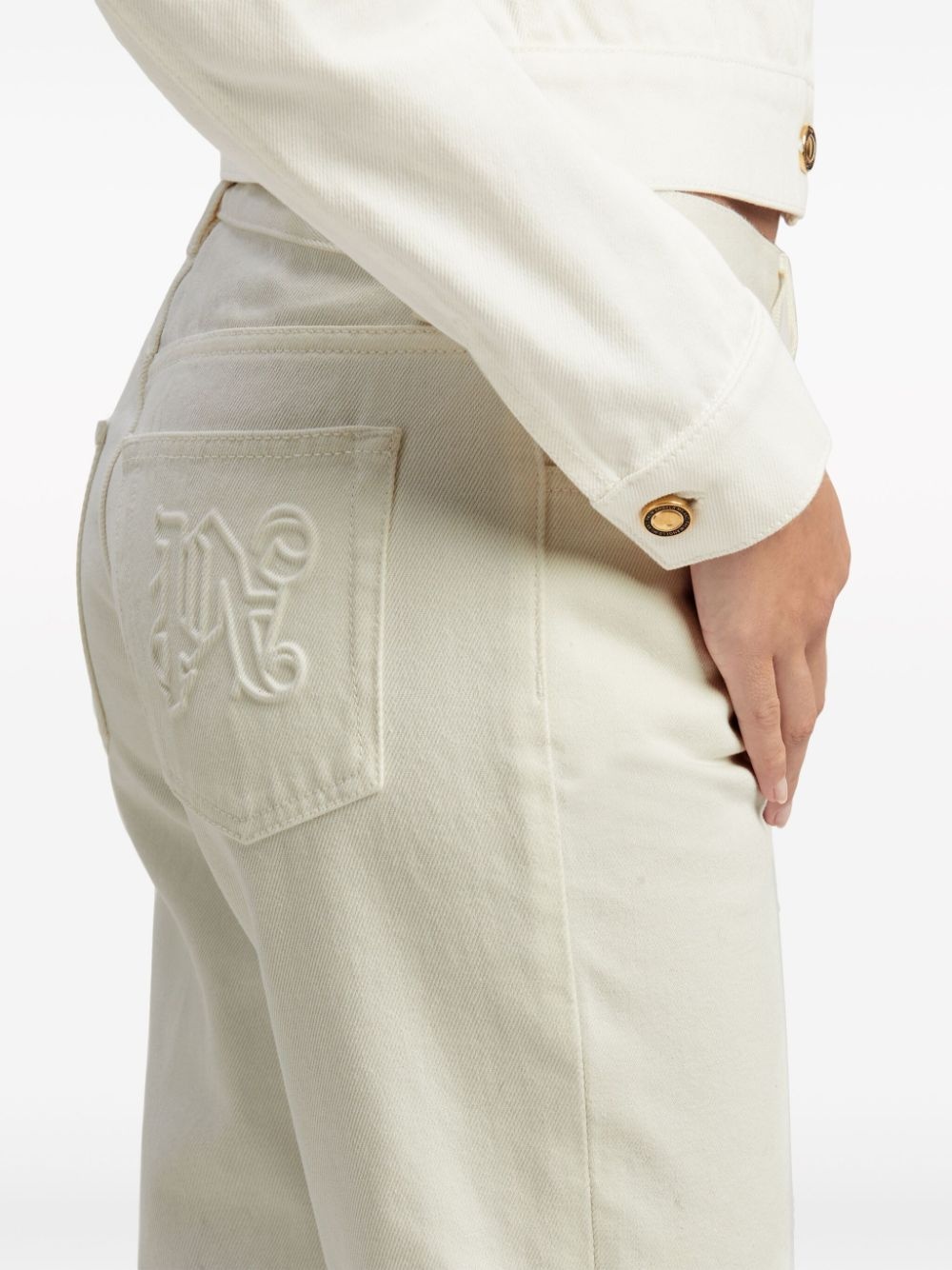 monogram straight-leg jeans - 6