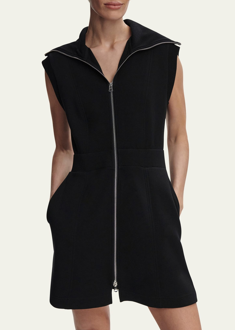 VARLEY Rebecca Zip-Front Mini Dress outlook