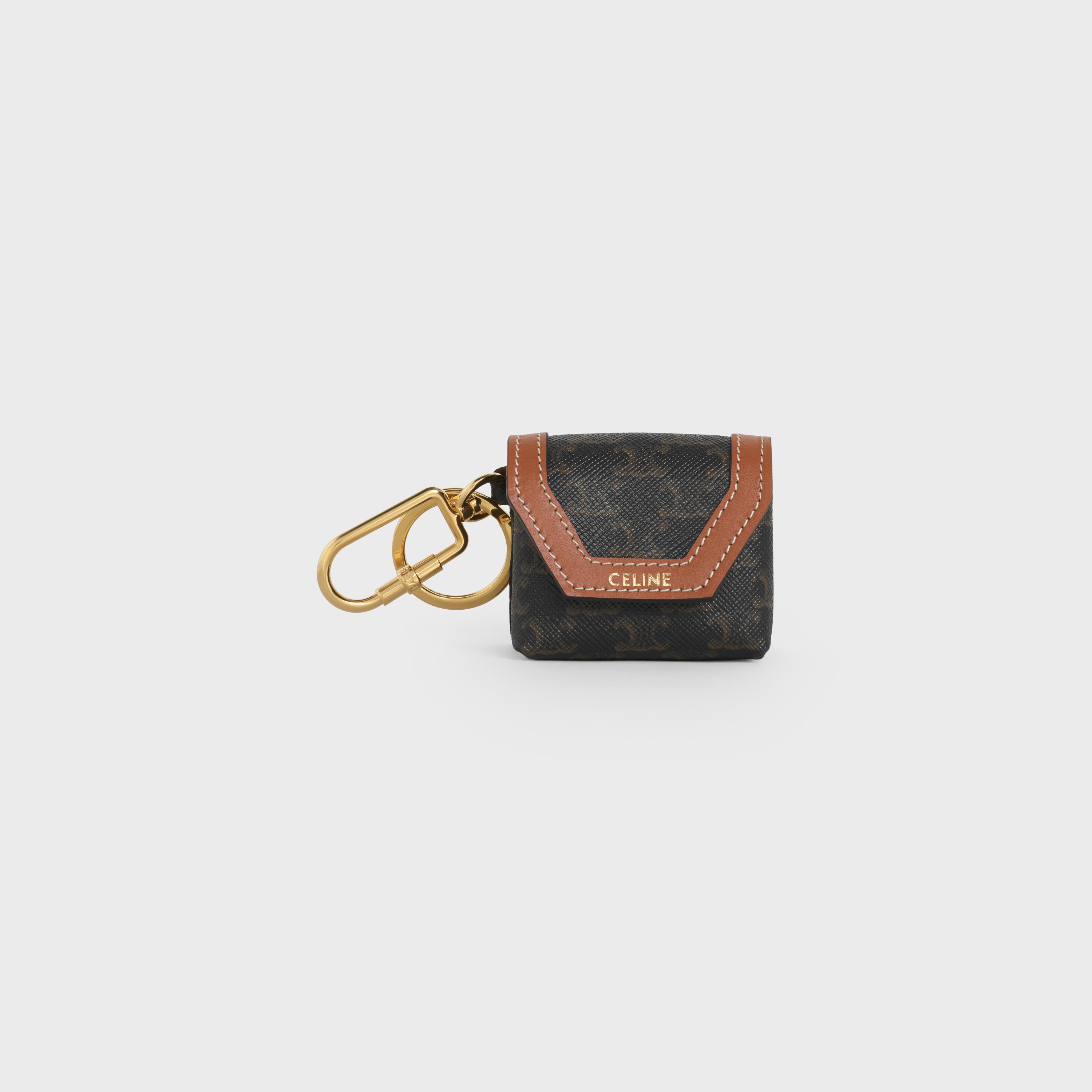 ENVELOP AIRPODS KEYRING  IN  TRIOMPHE CANVAS AND CALFSKIN - 1