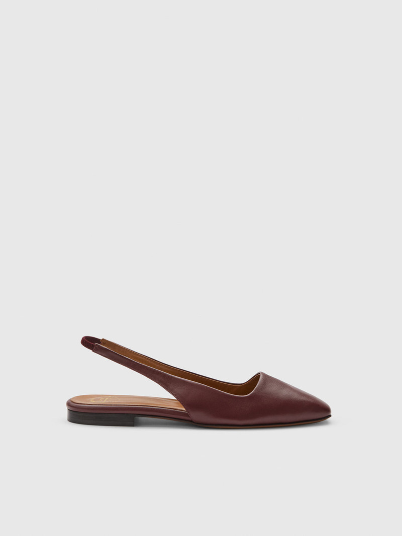 Plesio Grumello Nappa Flat Slingbacks 1