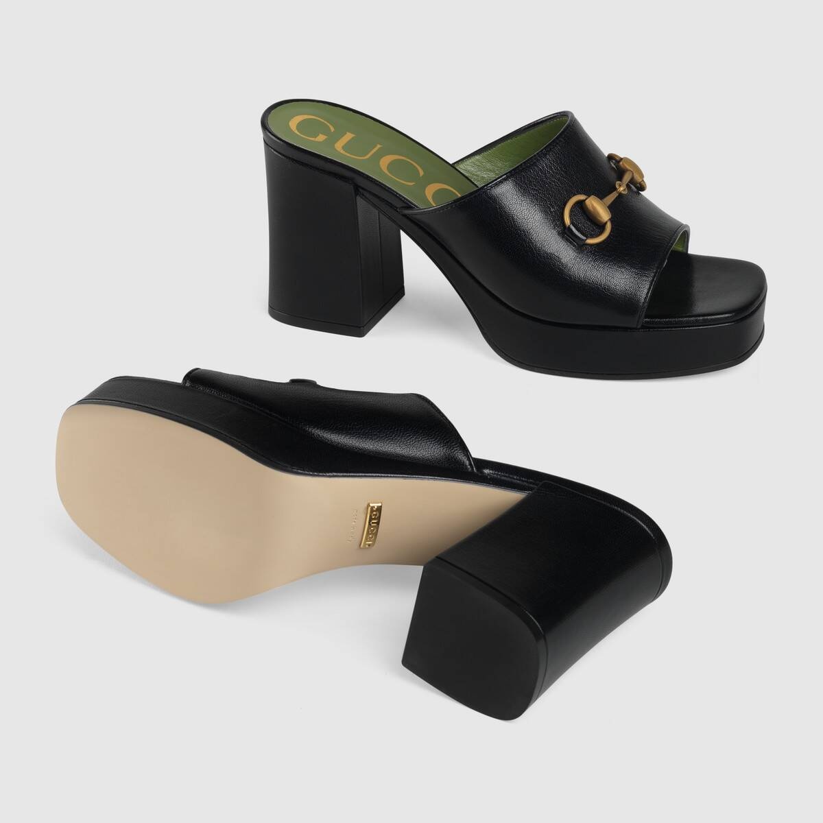 Mid-heel platform slide sandal - 5