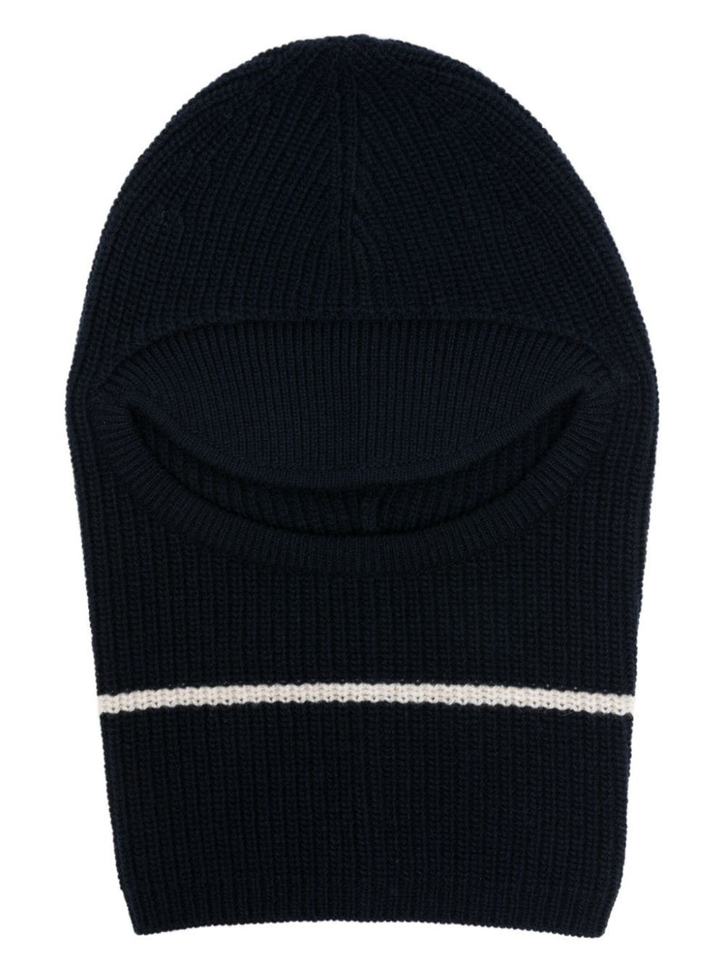 두 톤 줄무늬 늑골 니트 balaclava 1