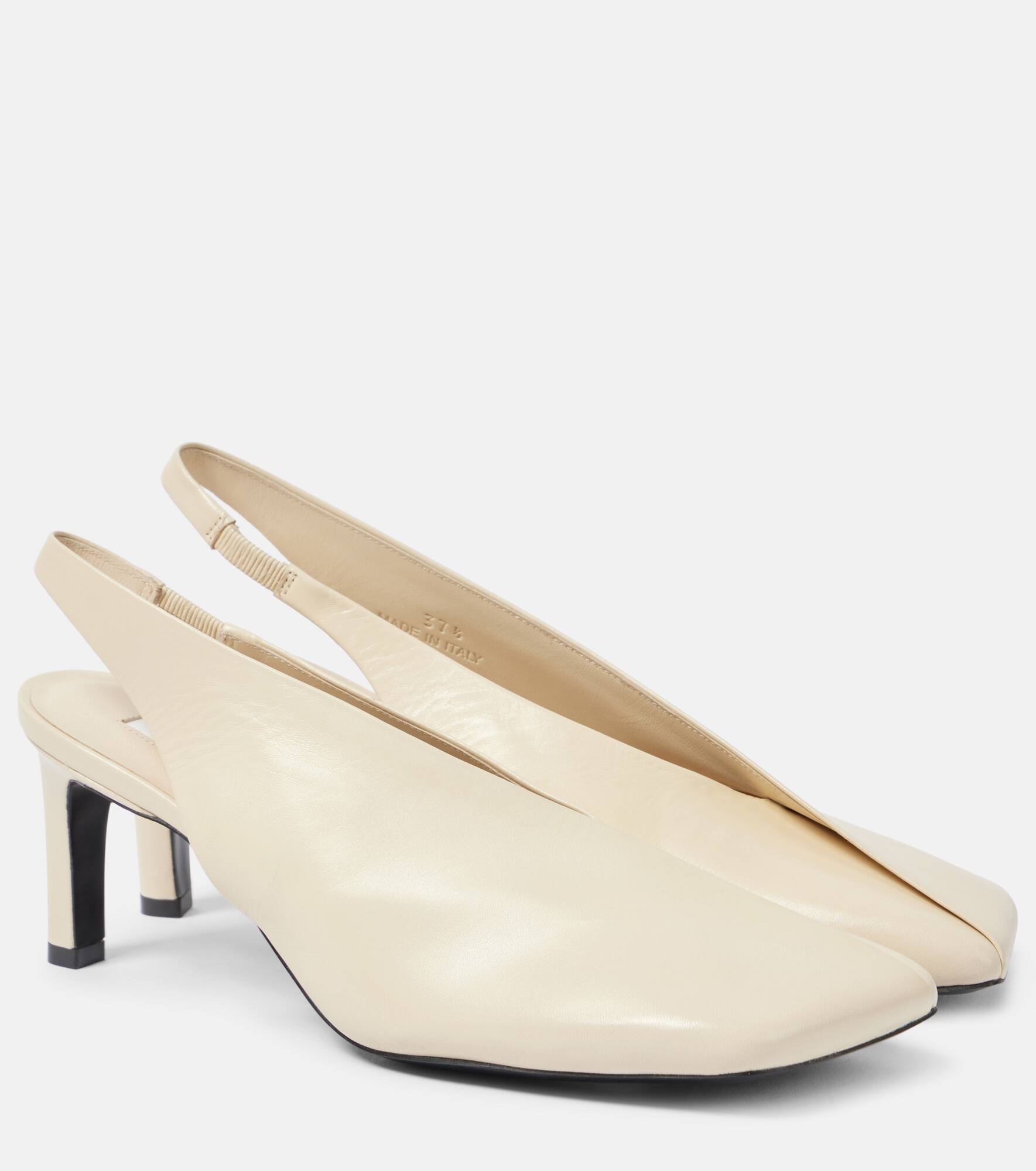 Leather slingback pumps - 1