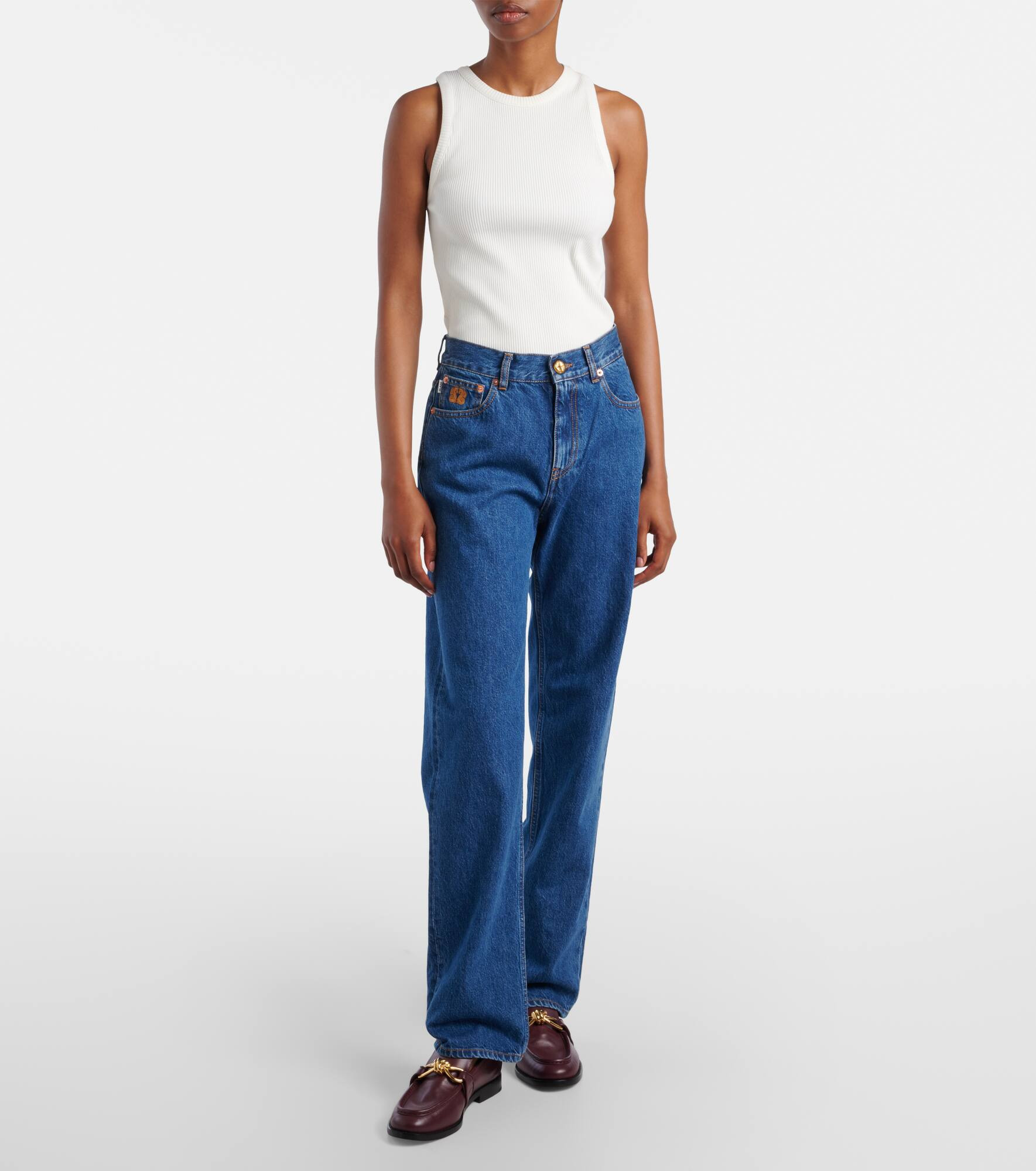 Paso mid-rise straight jeans - 8