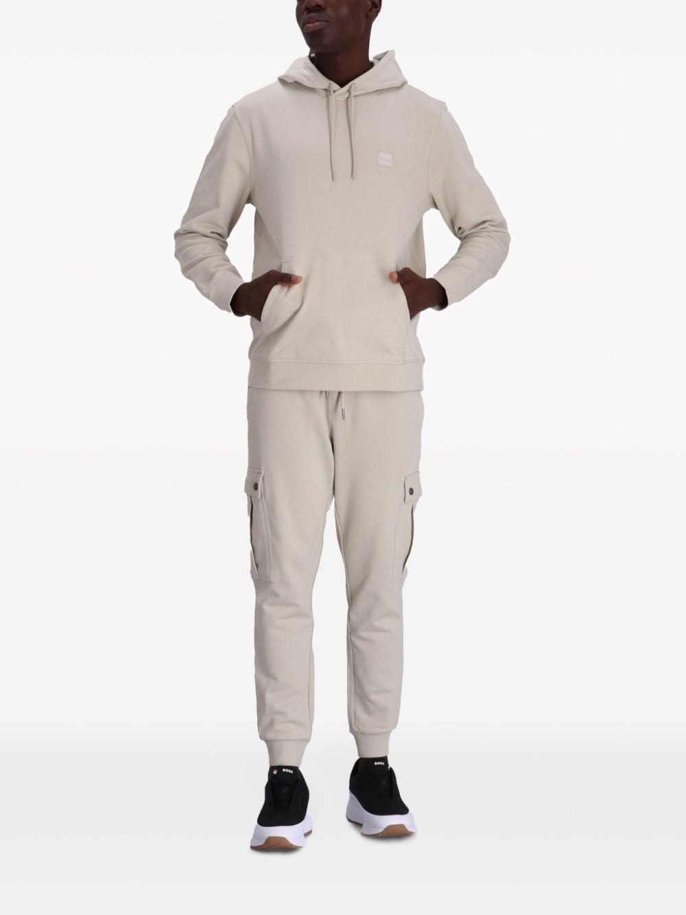 logo-appliquÃ© cotton hoodie - 2