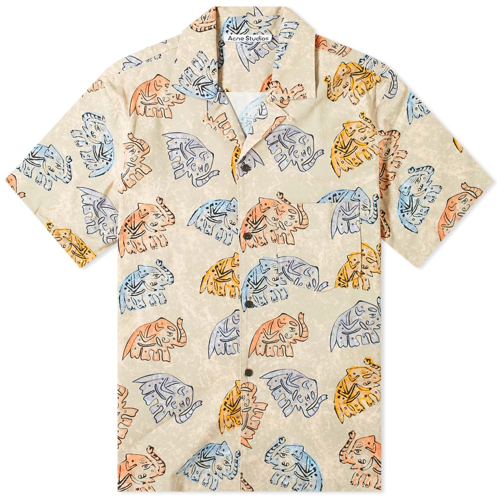 Acne Studios Simon Elephant Print Vacation Shirt - 1