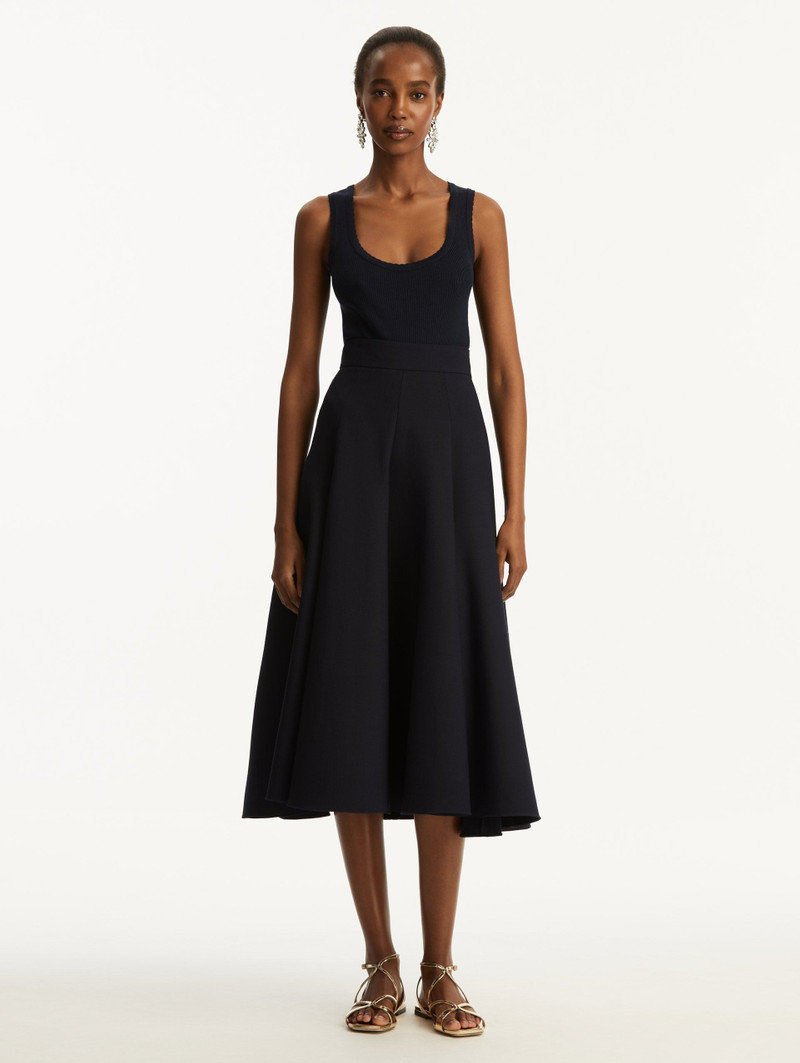 Oscar de la Renta FLARED STRETCH WOOL SKIRT outlook