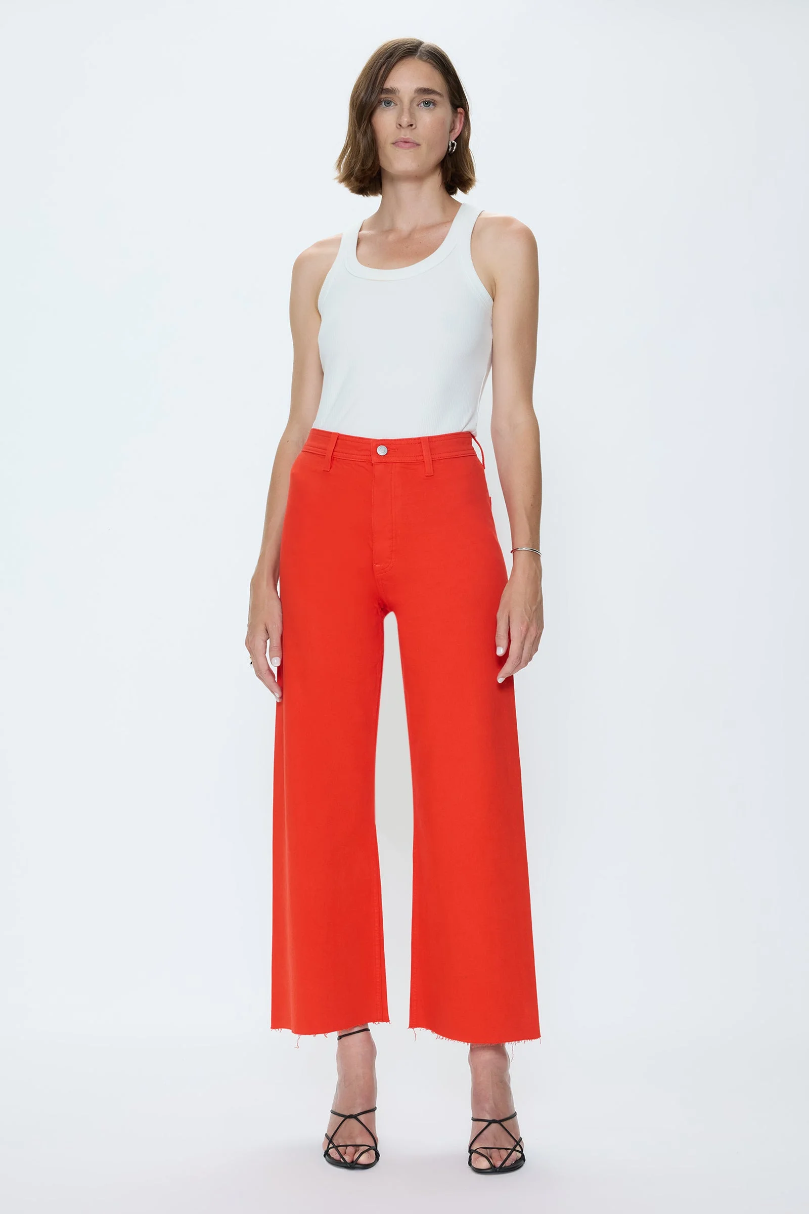 PENNY CROP HIGH RISE WIDE LEG JEAN - CHILI - 1