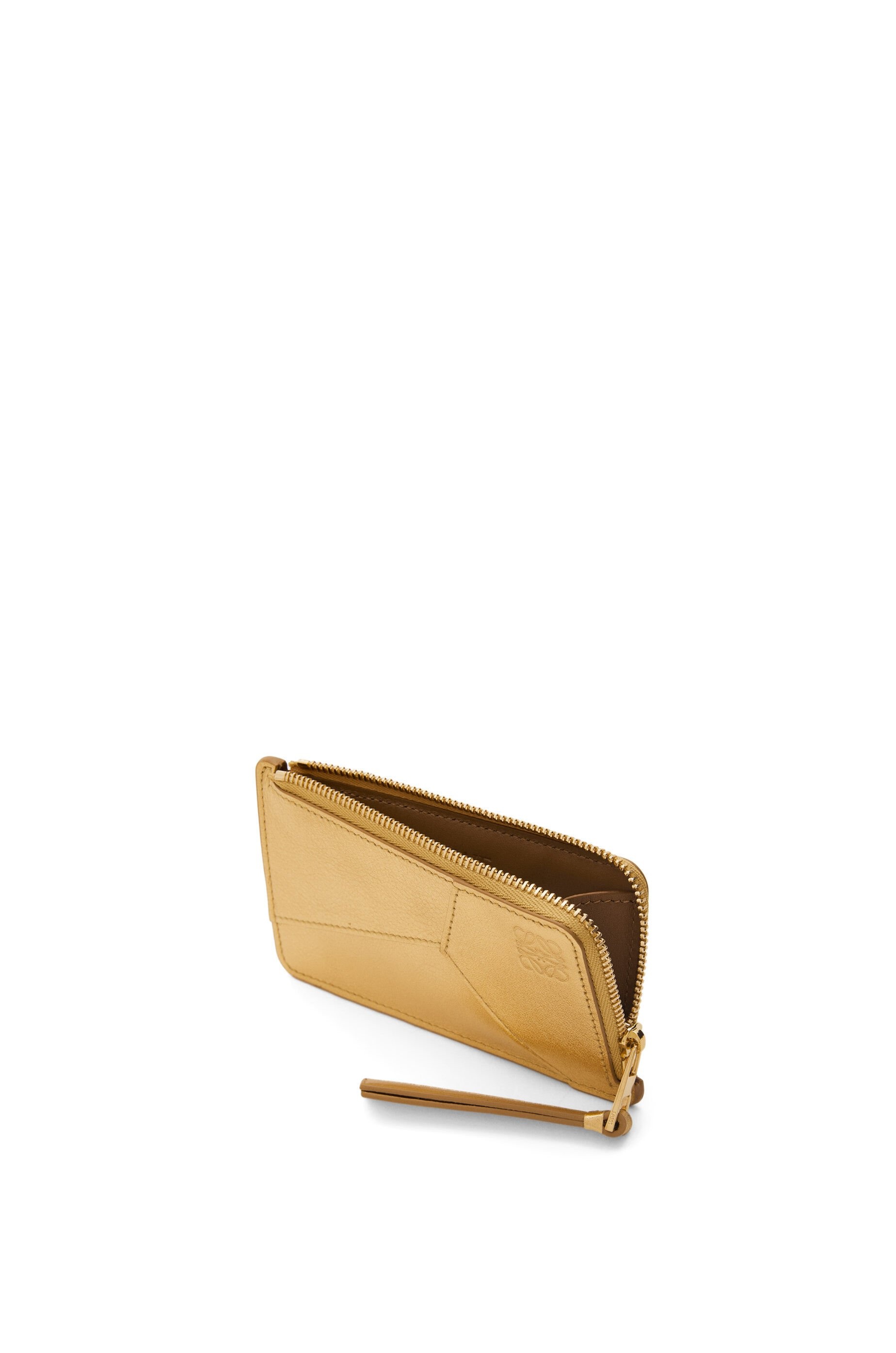 Puzzle coin cardholder in metallic calfskin - 4