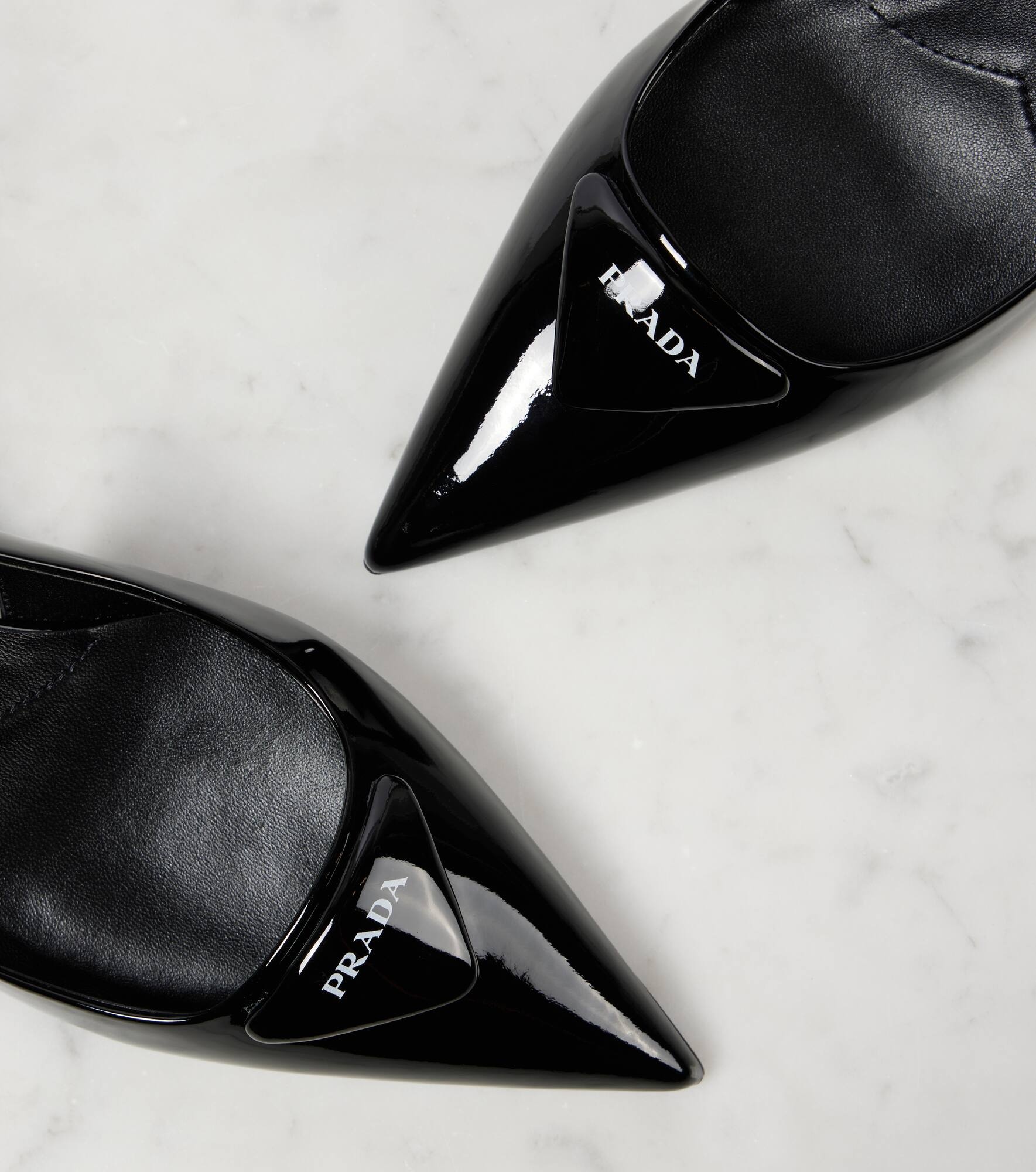 Leather slingback pumps - 5