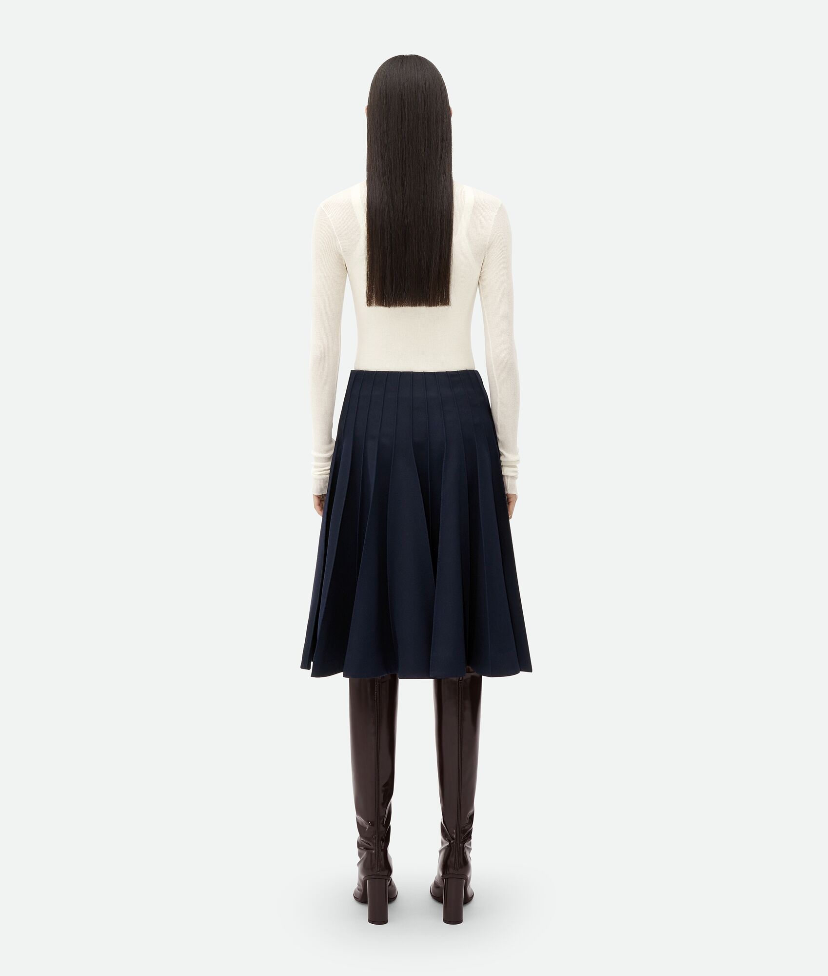 Sartorial Wool Plissé Maxi Skirt - 3