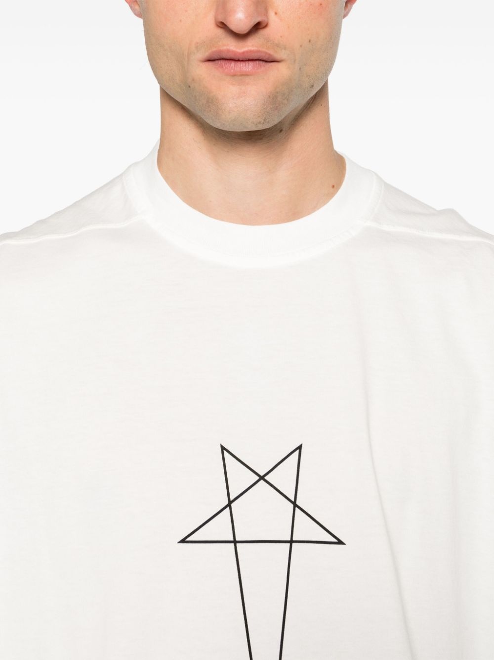 Pentagram-print cotton tank top - 5