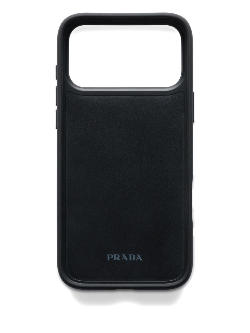 Prada Triangle Logo Leather Phone Case (iPhone 17 Pro Max) outlook