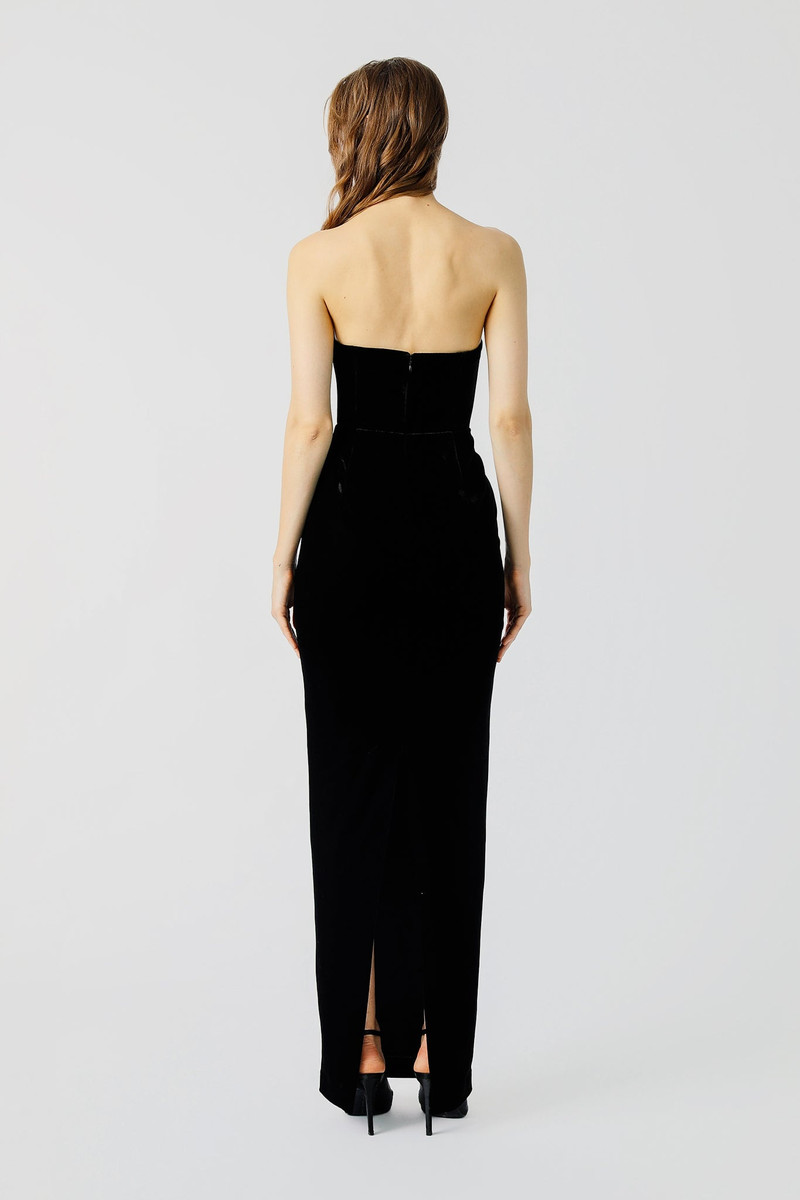 SAU LEE AMORA STRAPLESS VELVET DRESS outlook