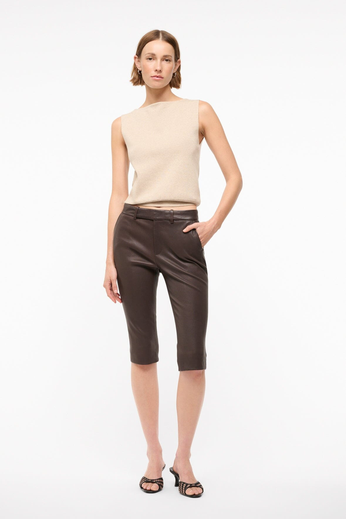 STAUD HANOVER LEATHER CAPRI TIRAMISU - 2