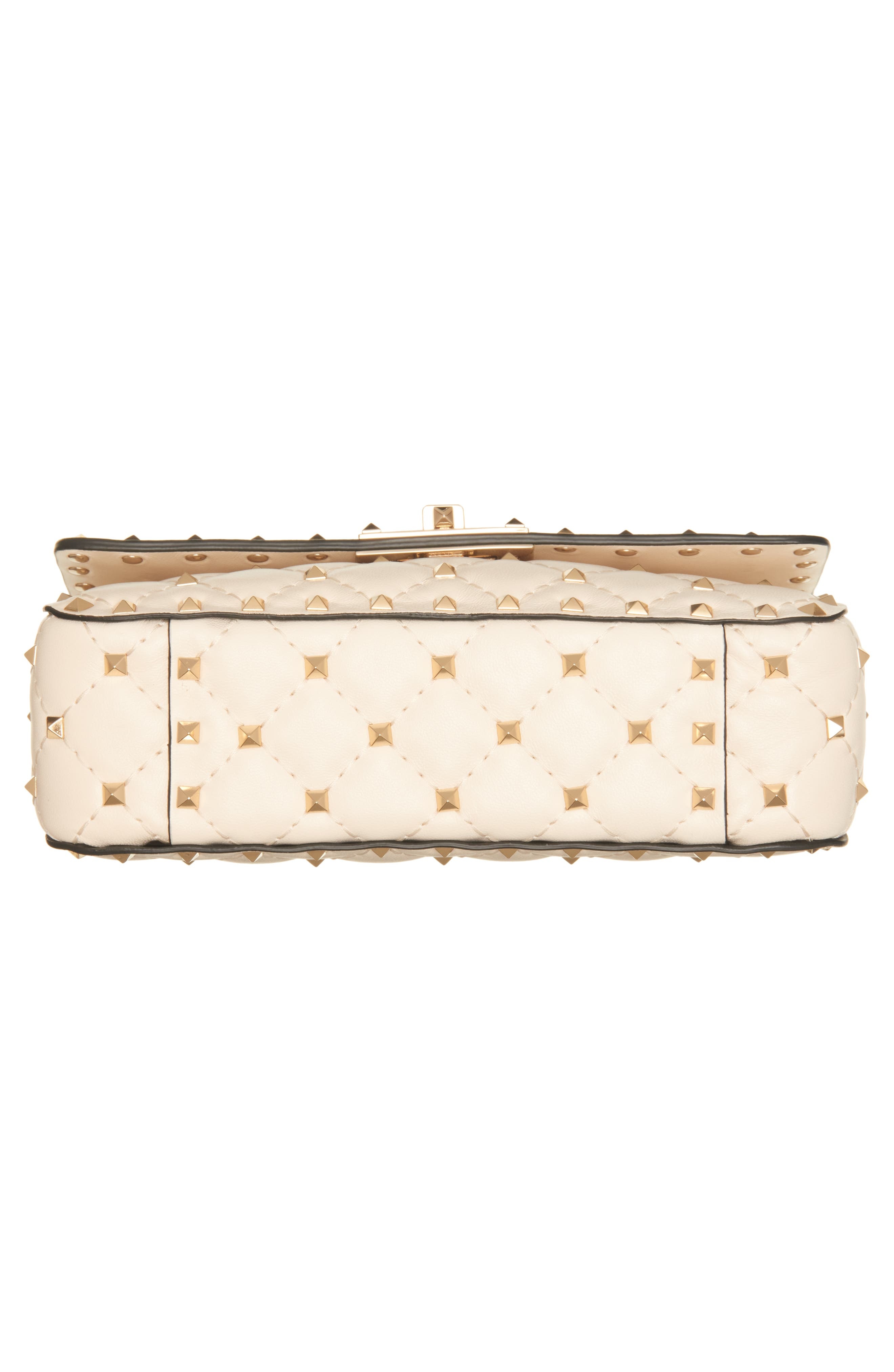 Valentino Garavani Small Rockstud Spike Leather Shoulder Bag in Light Ivory at Nordstrom - 7