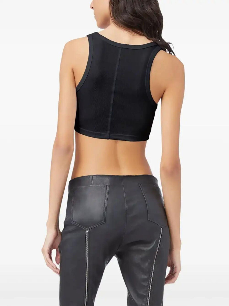 logo-embroidered cropped top 4