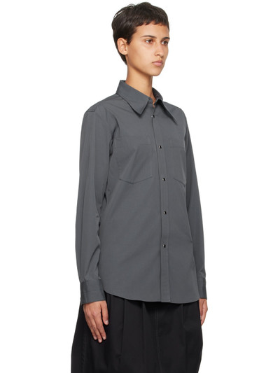 Lemaire Gray Pointed Collar Shirt outlook