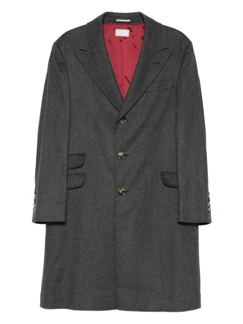 BUTTON-FASTENING FLAP-POCKET COAT - 1
