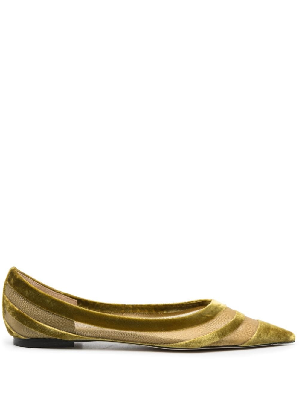 Love flocked tulle ballet pumps - 1