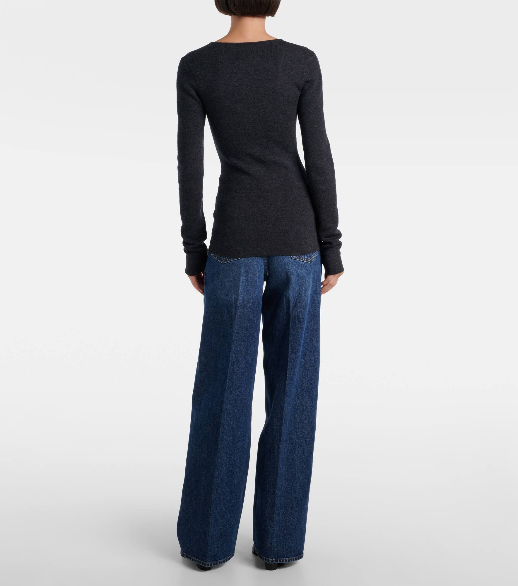 Compact wool-blend sweater - 3