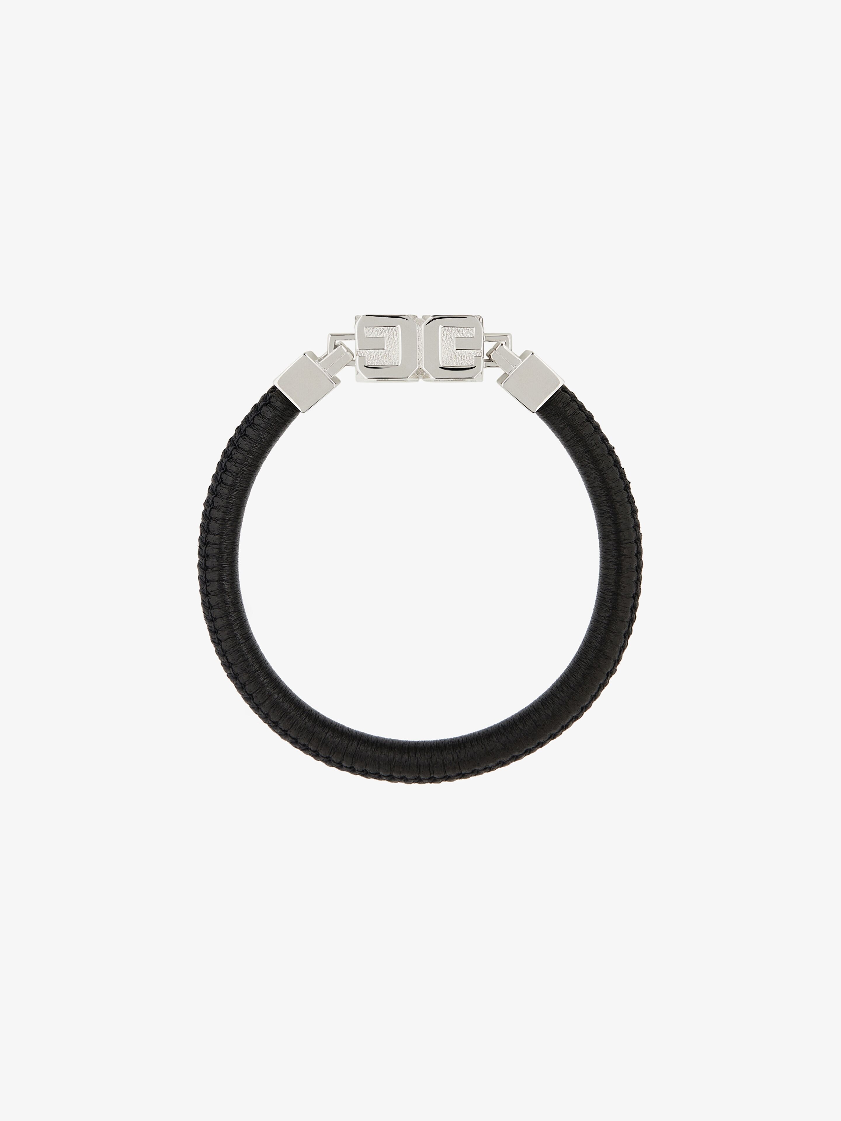 G CUBE BRACELET IN LEATHER AND METAL - 5