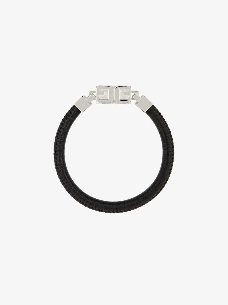 G CUBE BRACELET IN LEATHER AND METAL 5