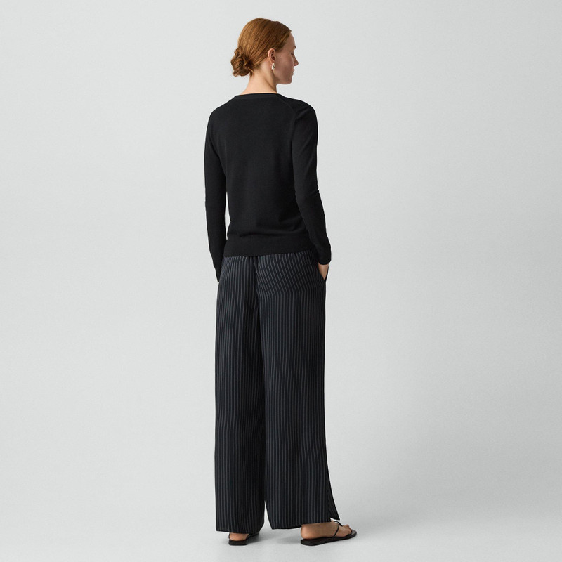 Theory Vented Pull-On Pant in Washed Stripe outlook