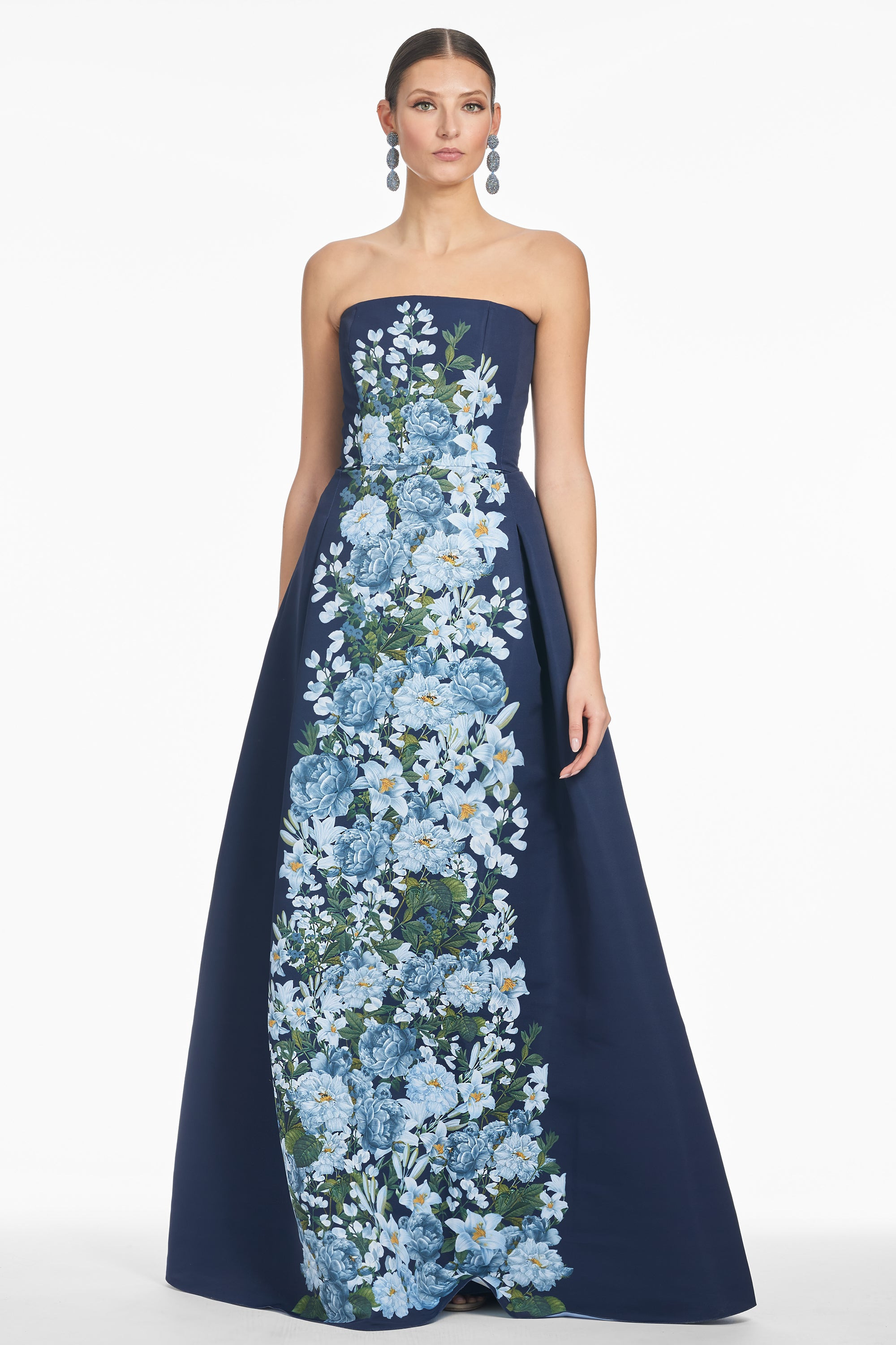 LARISA GOWN - NAVY CASCADE - 2