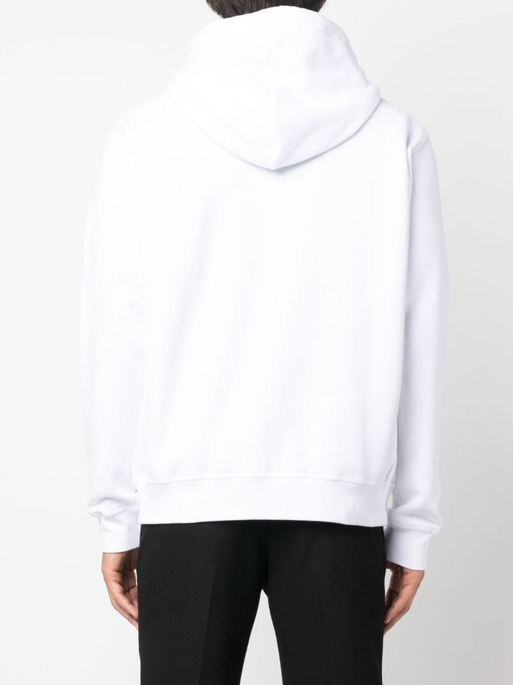 logo-print cotton hoodie - 4