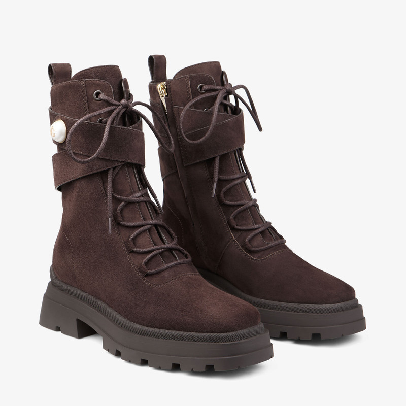 Noemi 45 Chocolate Suede Ankle Boots 2