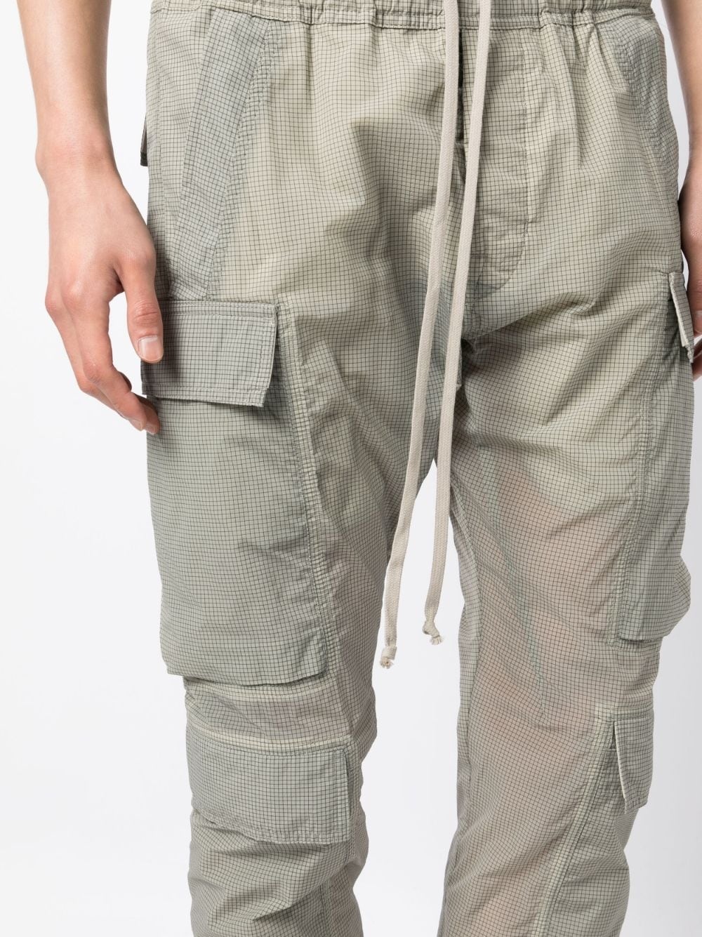 drawstring-waist skinny-cut cargo pants - 5