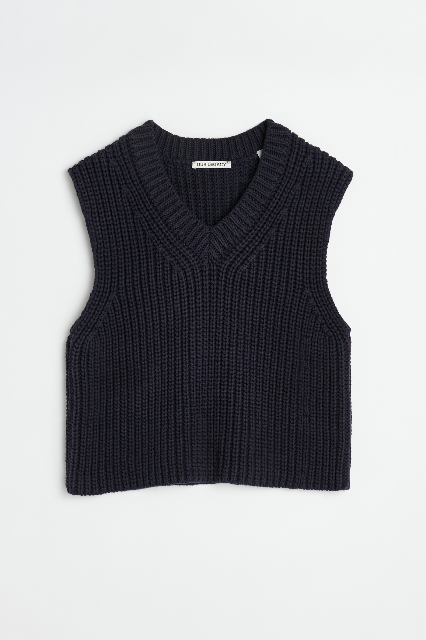 Intact Vest Navy Chunky Cotton Rib - 7