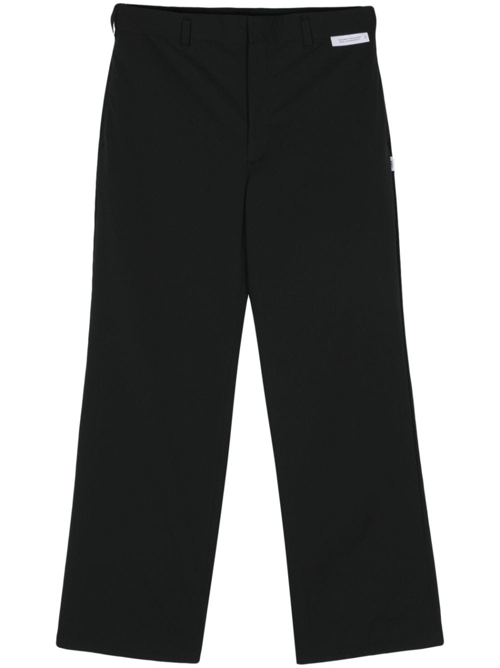 gabardine straight trousers - 1