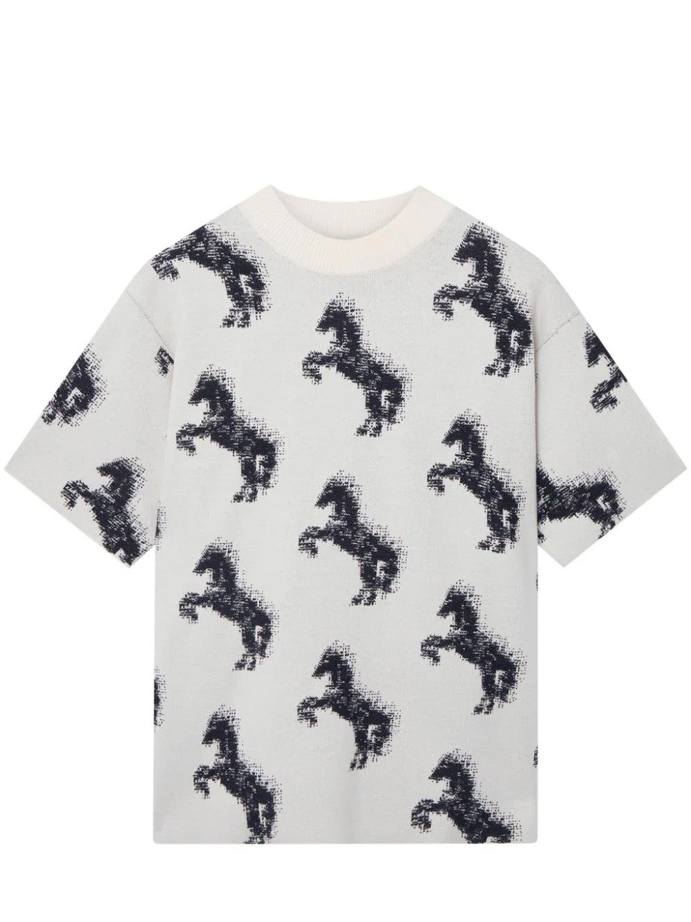 Pixel Horse Wool Jaquard T-Shirt - 1