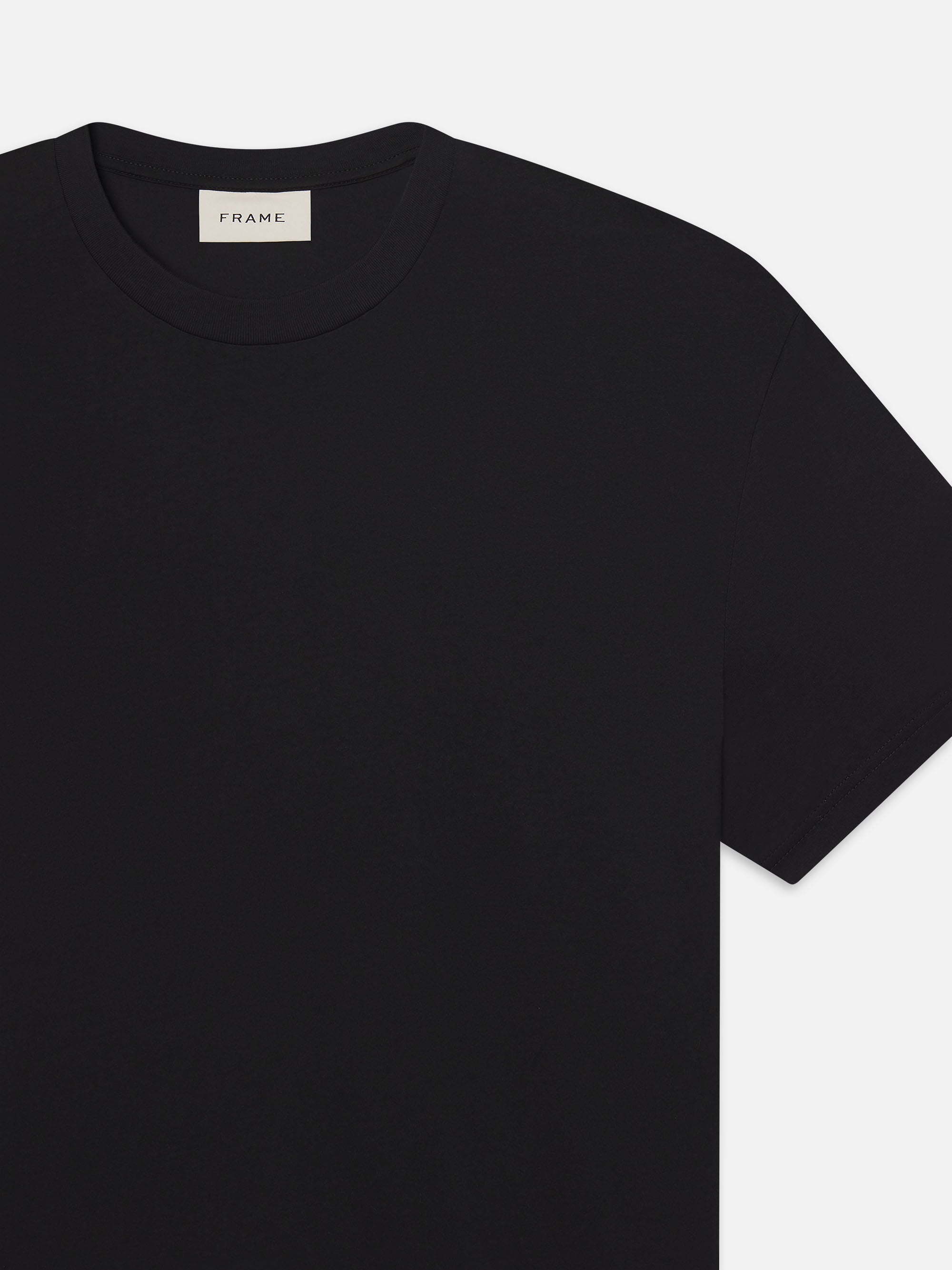 Light Cotton Tee in Black - 3