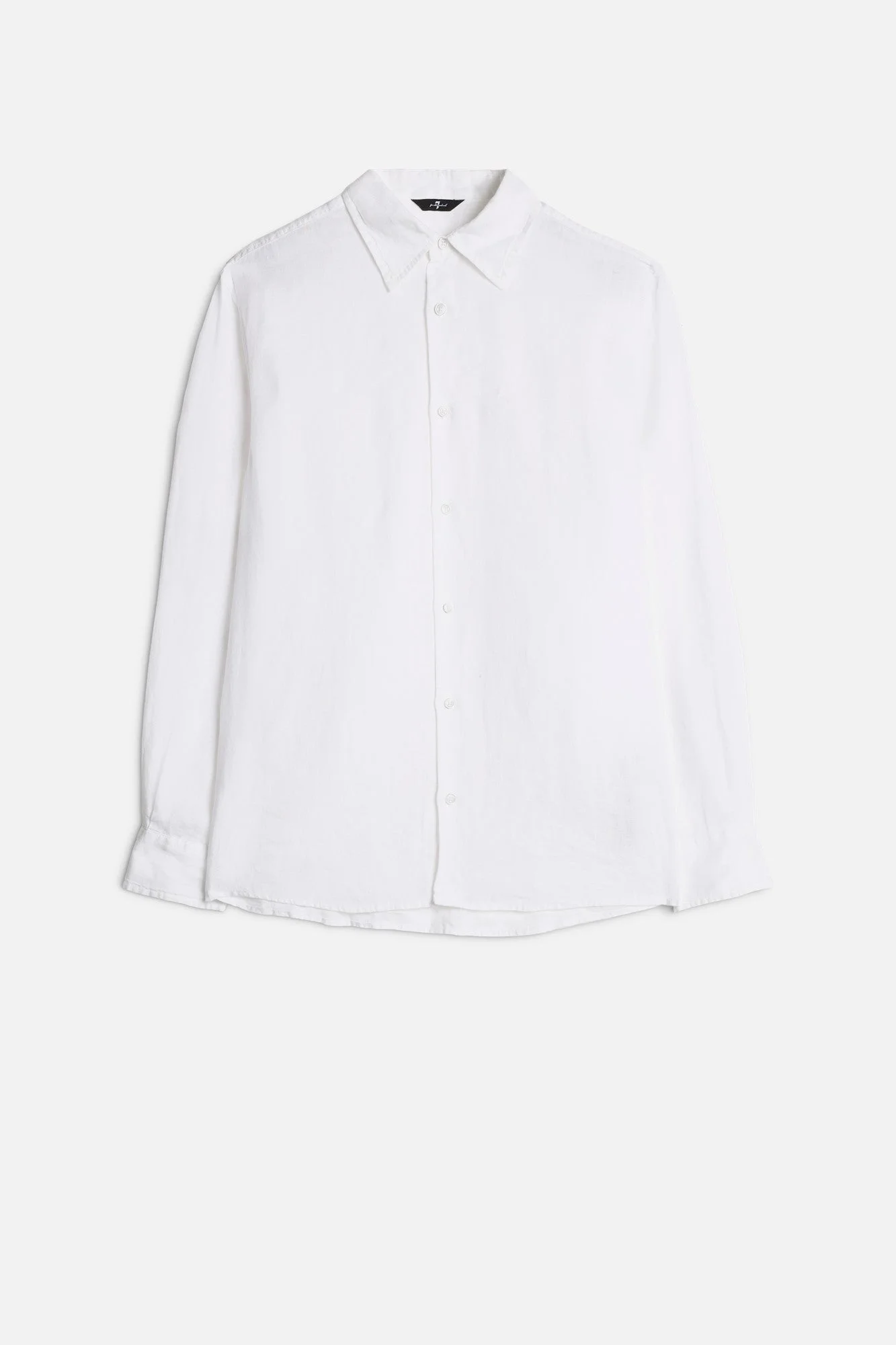 Classic Linen Button Up Shirt in White - 1