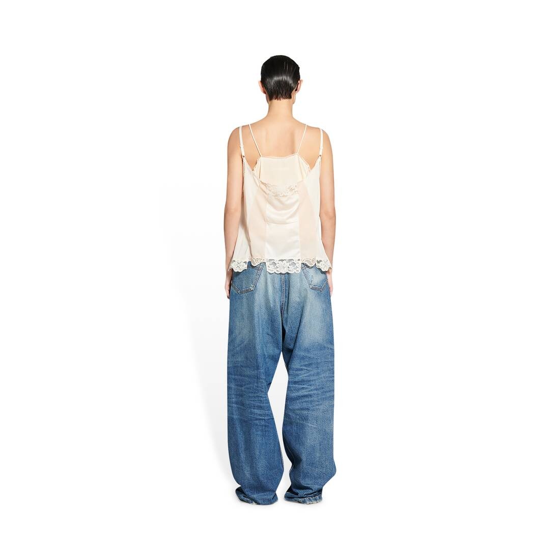 Pull-up Pants  in Blue - 4