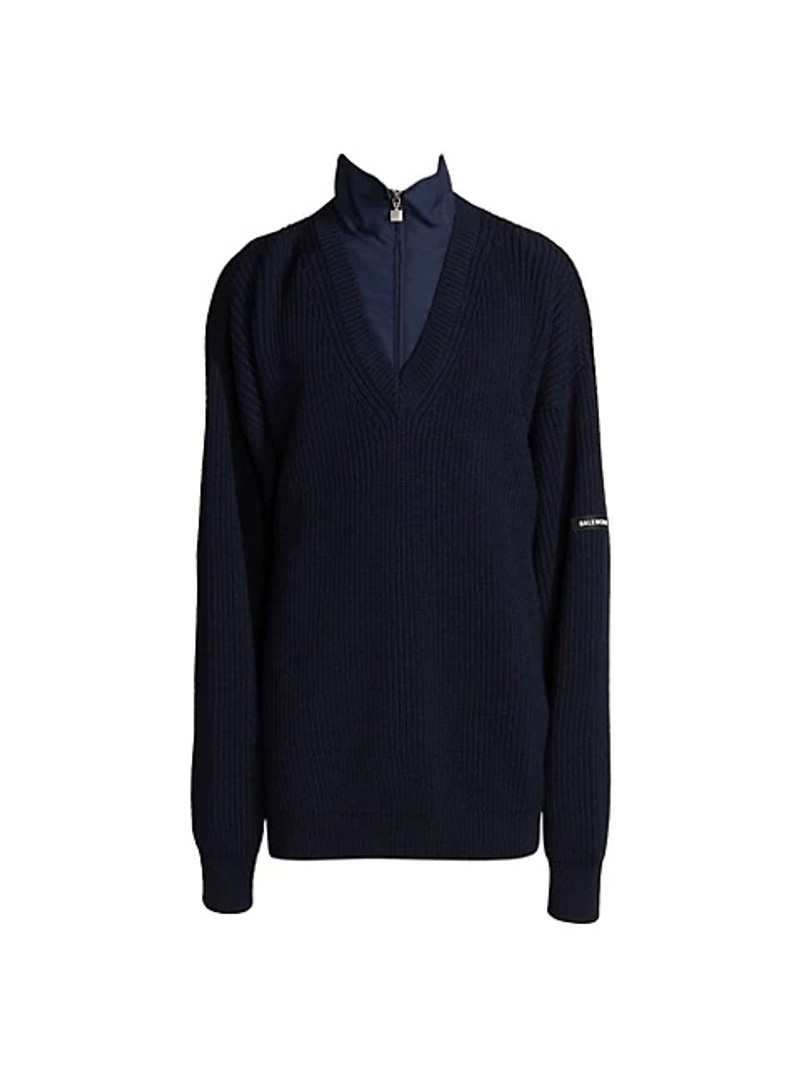 Layered Tracksuit Sweater - 1