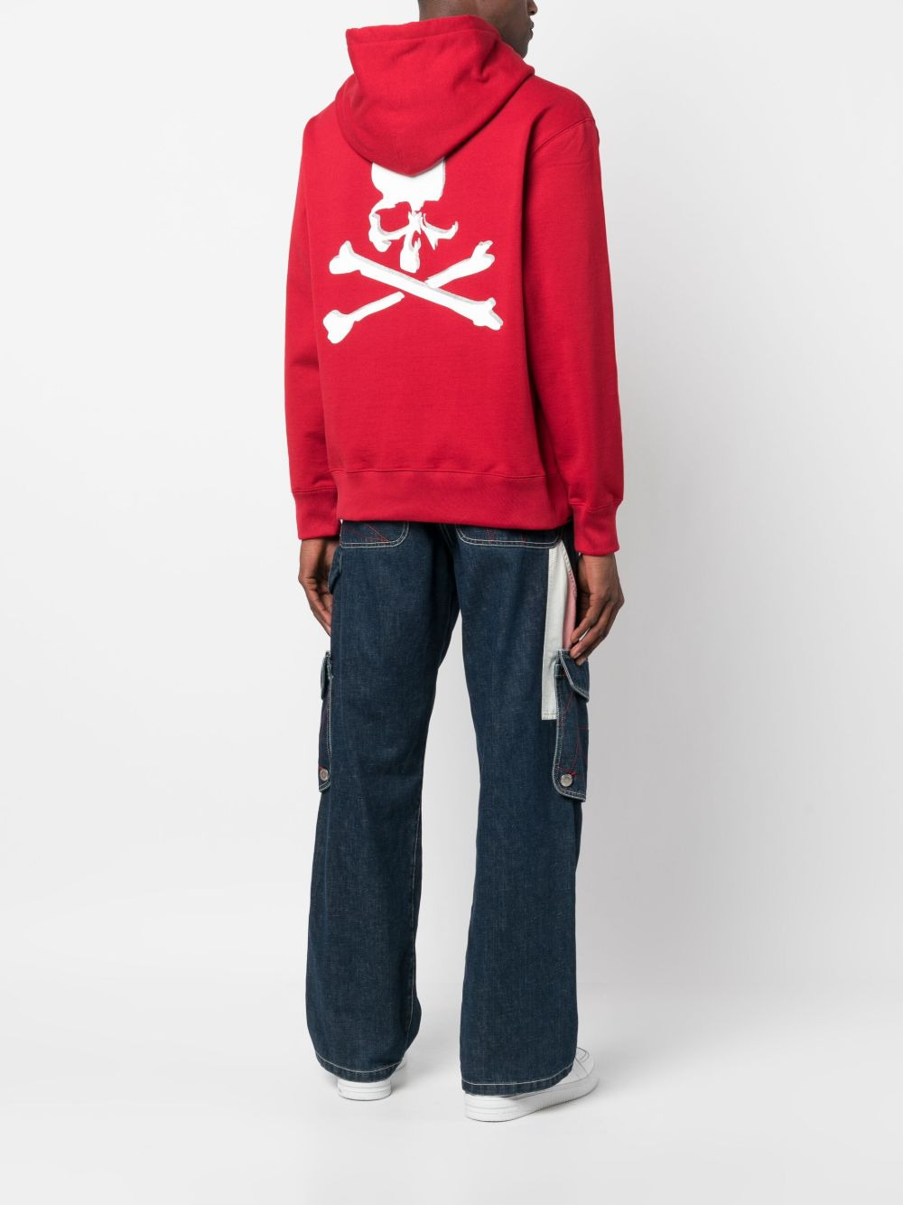 logo-print cotton hoodie - 2