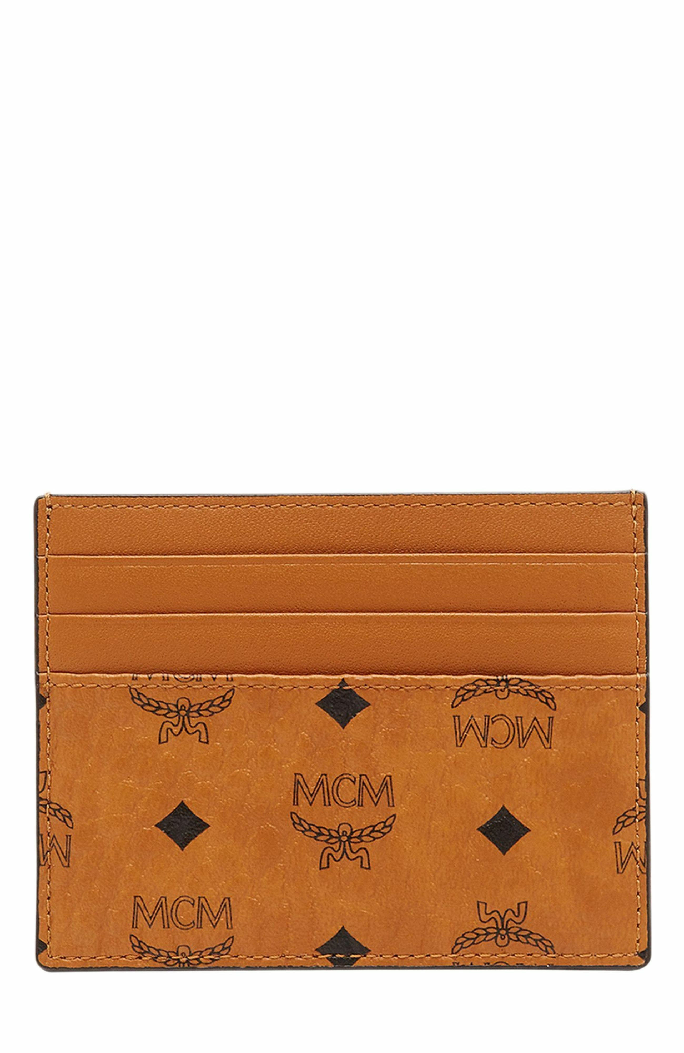 MCM Money Clip Card Case in Visetos Original in Cognac at Nordstrom - 3