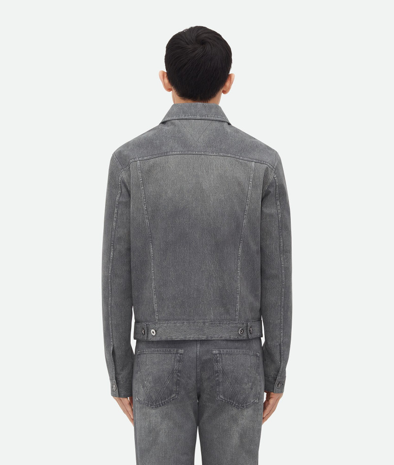 Printed Leather Denim Jacket 3