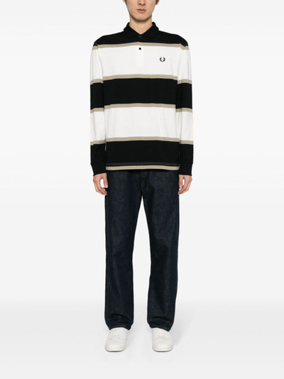 Fred Perry striped cotton polo shirt outlook