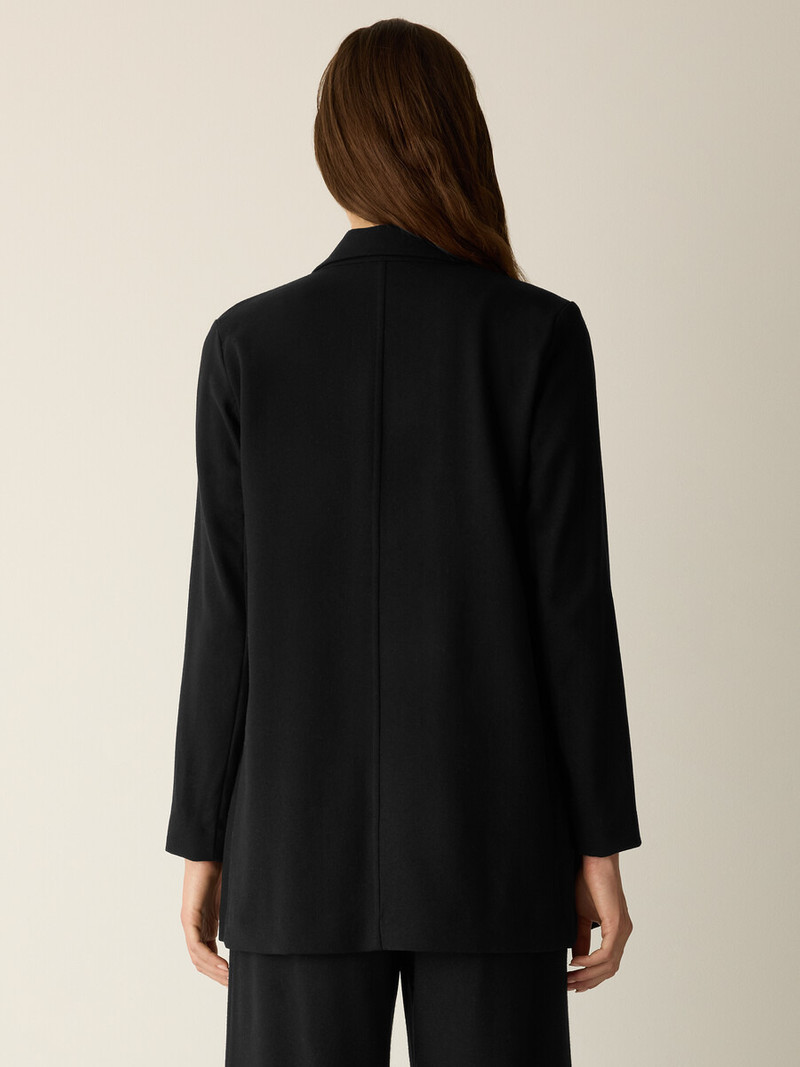 Stretch Wool Crepe Long Blazer 4