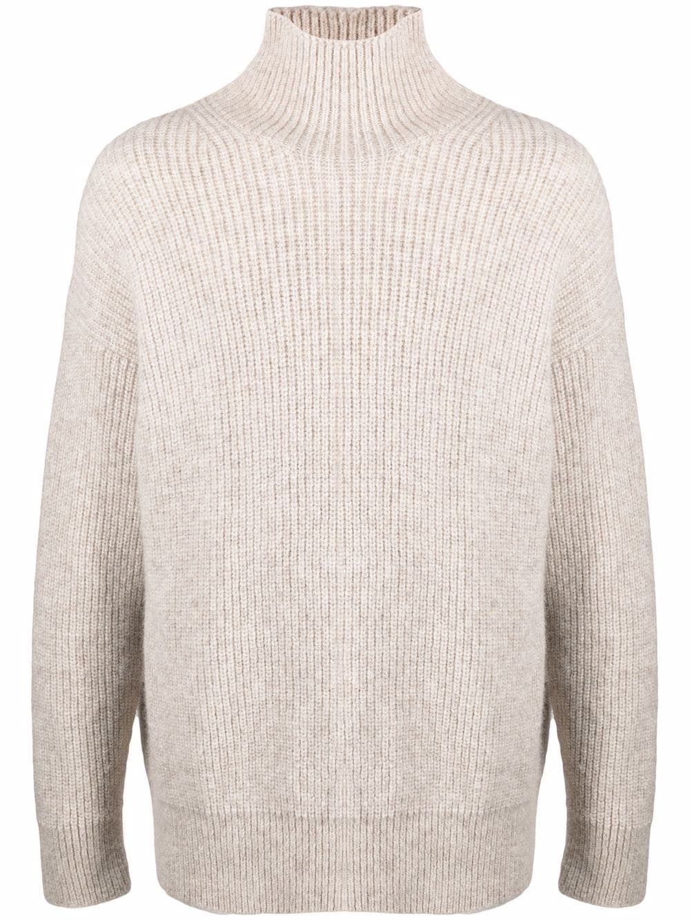 high-neck ribbed-knit jumper - 1