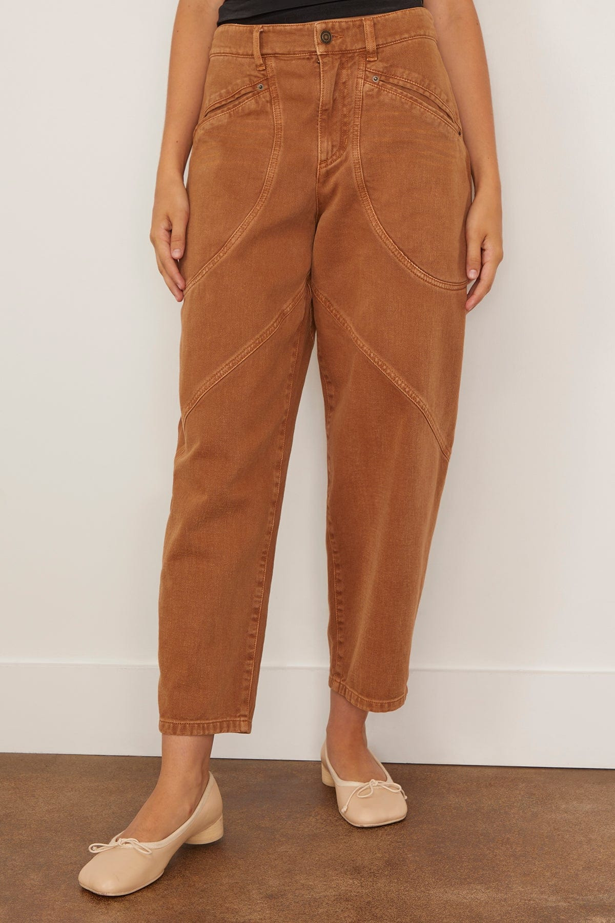 Catarina Denim Jean in Ochre - 3