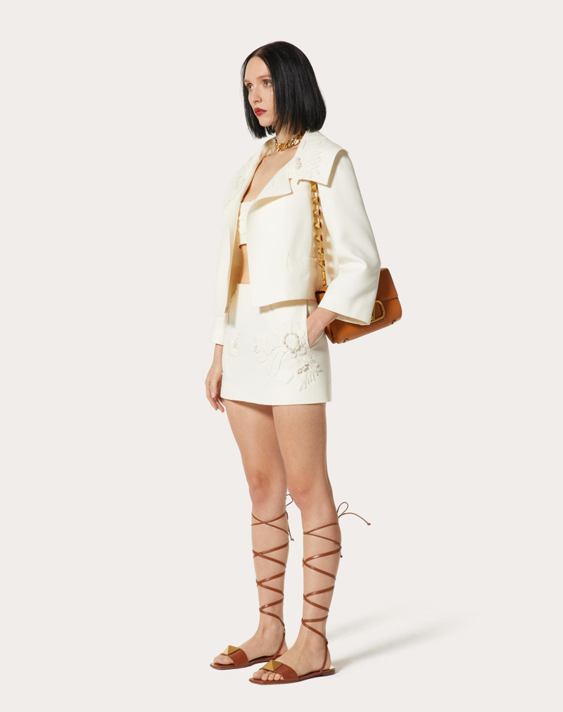 Valentino EMBROIDERED CREPE COUTURE MINISKIRT outlook