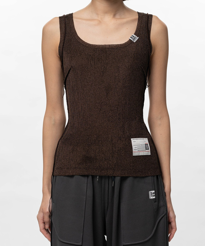 Inside-Out Glitter Knit Tank-top 7